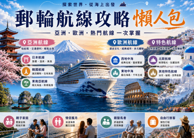 郵輪航線攻略懶人包｜亞洲、東西地中海航線一次了解