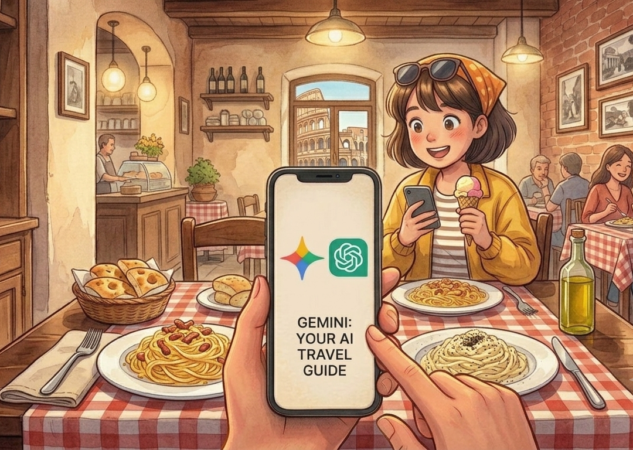 AI를 활용한 여행중 식사 메뉴 분석 · 주문 지원 · 식사 경험 추천 – ChatGPT, Gemini (지침, 프롬프트)
